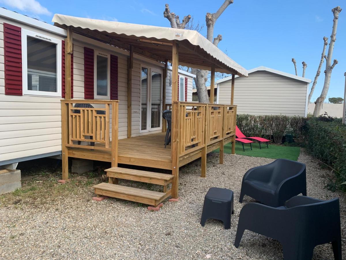 Mobilhome Vias Plage Dans Camping Eksteriør billede