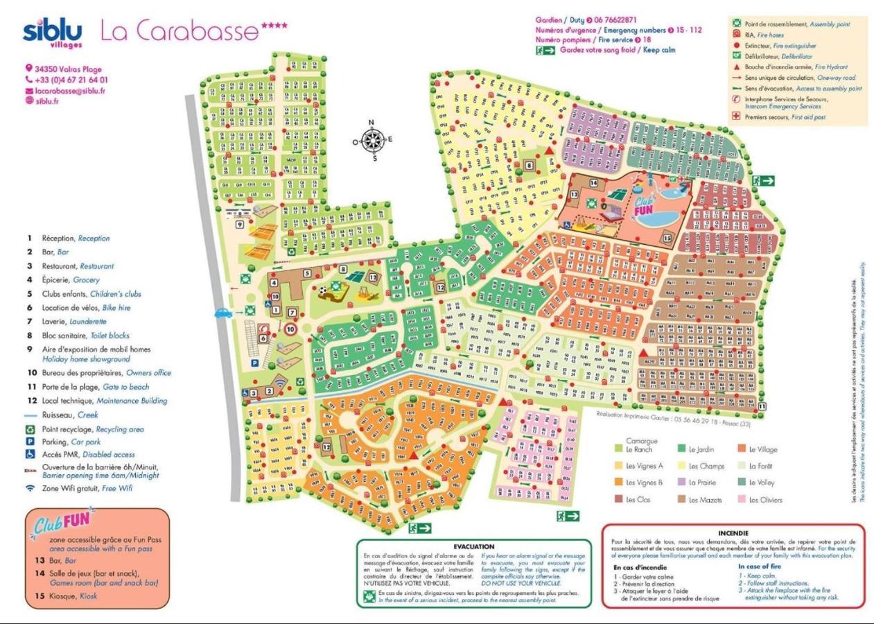 Mobilhome Vias Plage Dans Camping Eksteriør billede