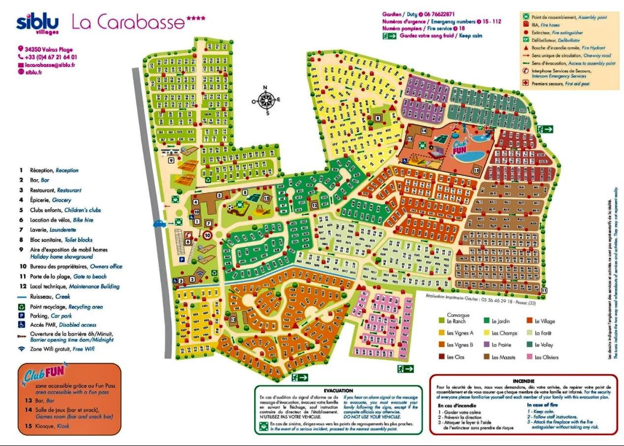 Mobilhome Vias Plage Dans Camping Eksteriør billede