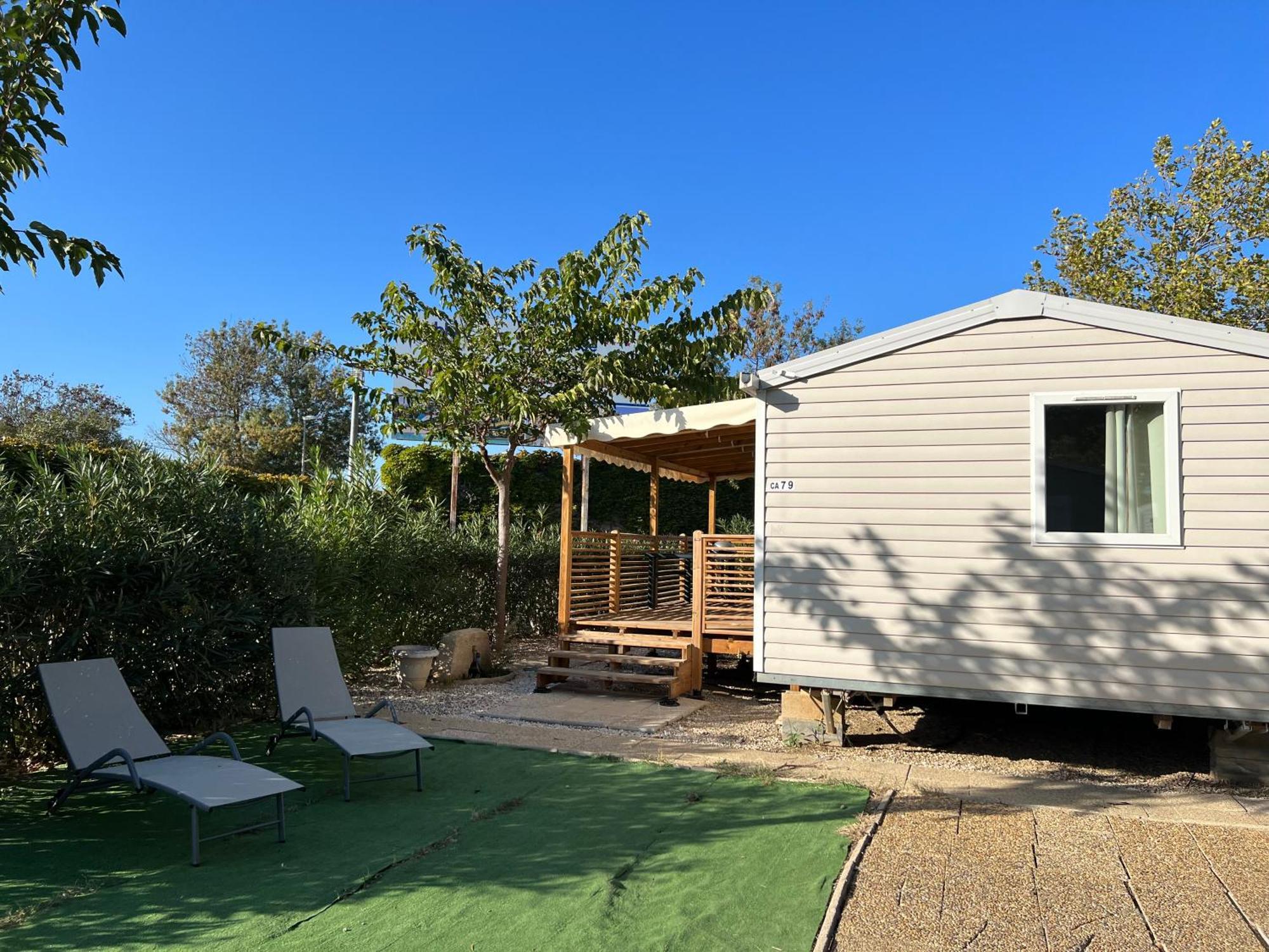 Mobilhome Vias Plage Dans Camping Eksteriør billede
